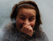 В дыму