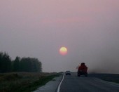закат..