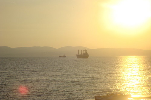 Закат на море
