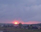 закат на реке Сухона