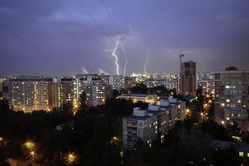 во время грозы