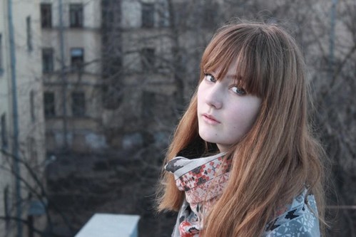 На крыше.