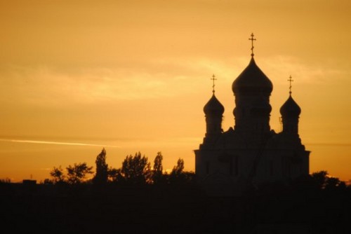 На закате..